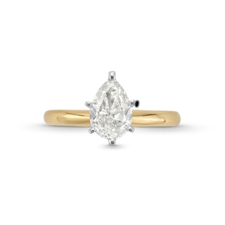 1.00 CT. Pear-Shaped Certified Diamond Solitaire Engagement Ring in 14K Gold (I/I1)|Peoples Jewellers