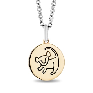 Previously Owned - Disney Treasures The Lion King Diamond Accent "HAKUNA MATATA" and Simba Symbol Pendant in 10K Gold|Peoples Jewellers