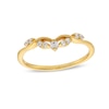 Thumbnail Image 1 of 0.12 CT. T.W. Diamond Contour Leaf Vine Anniversary Band in 14K Gold