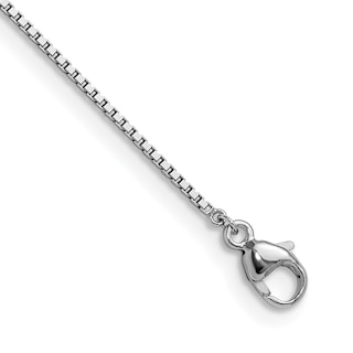 1.0mm Box Chain Necklace in Solid Platinum - 16"|Peoples Jewellers