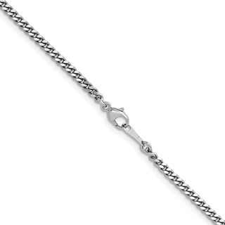 2.5mm Curb Chain Necklace in Solid Platinum - 20"|Peoples Jewellers