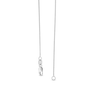 0.8mm Diamond-Cut Curb Chain Necklace in Solid Platinum