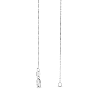 0.9mm Diamond-Cut Cable Chain Necklace in Solid Platinum