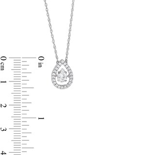 Unstoppable Love™ 0.60 CT. T.W. Certified Lab-Created Diamond Teardrop Necklace in 14K White Gold (F/SI2)|Peoples Jewellers