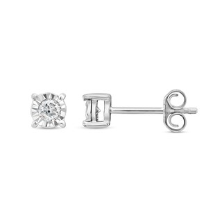 0.38 CT. T.W. Diamond Miracle Frame Solitaire Stud Earrings in 10K Gold (J/I3)|Peoples Jewellers