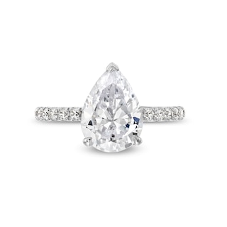 TRUE Lab-Created Diamonds by Vera Wang Love 2.23 CT. T.W. Pear-Shaped Engagement Ring in 14K White Gold (F/VS2)|Peoples Jewellers