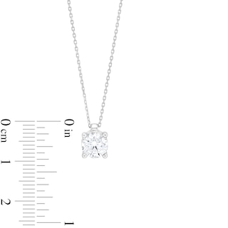 CT. Certified Lab-Created Diamond Solitaire Pendant in Sterling Silver (I/SI2)|Peoples Jewellers