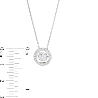 Unstoppable Love™ 0.88 CT. T.W. Certified Lab-Created Diamond Open Frame Necklace in 14K White Gold (F/SI2)|Peoples Jewellers