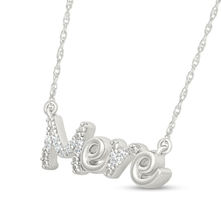 0.04 CT. T.W. Diamond French "Mere" Necklace in Sterling Silver|Peoples Jewellers