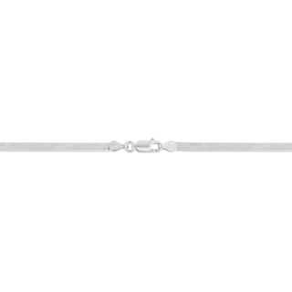 3.3mm Herringbone Chain Necklace in Sterling Silver - 18"|Peoples Jewellers