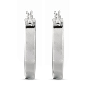 14.0mm Tube Hoop Earrings in Hollow Sterling Silver|Peoples Jewellers