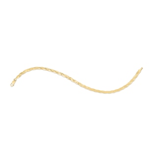 3.2mm Diamond-Cut Braided Herringbone Chain Bracelet in 14K Gold|Peoples Jewellers