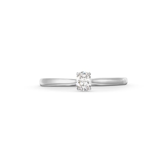 0.20 CT. Oval Certified Lab-Created Diamond Solitaire Promise Ring in 10K White Gold (F/SI2)|Peoples Jewellers