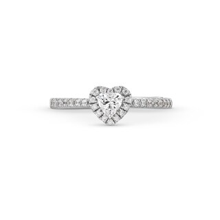 0.50 CT. T.W. Heart-Shaped Certified Lab-Created Diamond Frame Promise Ring in 10K White Gold (F/SI2)|Peoples Jewellers