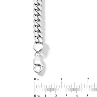 9.9mm Diamond-Cut Miami Cuban Curb Chain Bracelet in Solid Sterling Silver - 9.0"|Peoples Jewellers