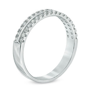 Previously Owned - 0.25 CT. T.W. Diamond Edge Anniversary Band in 14K White Gold|Peoples Jewellers