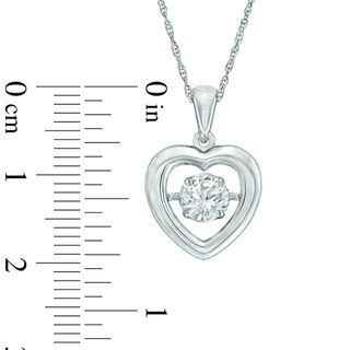 Previously Owned - Unstoppable Love™  5.5mm Lab-Created White Sapphire Heart Pendant in Sterling Silver|Peoples Jewellers