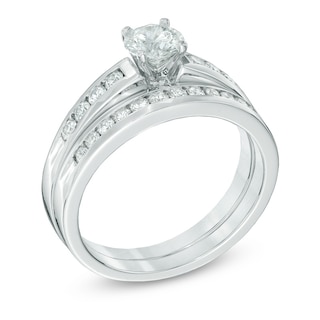 Previously Owned - 1.00 CT. T.W.  Diamond Bridal Set in 14K White Gold (I/I2)|Peoples Jewellers