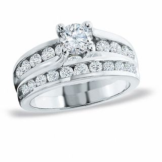 Previously Owned - 2.00 CT. T.W. Diamond Bridal Set in 14K White Gold|Peoples Jewellers