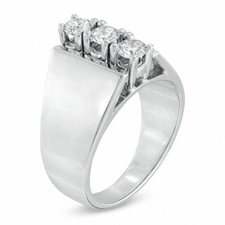 Previously Owned - 0.50 CT. T.W. Diamond Three Stone Linear Ring in 14K White Gold|Peoples Jewellers