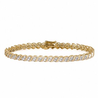 Previously Owned - 1.50 CT. T.W. Diamond Cascading Tennis Bracelet in 10K Gold - 7.25"|Peoples Jewellers