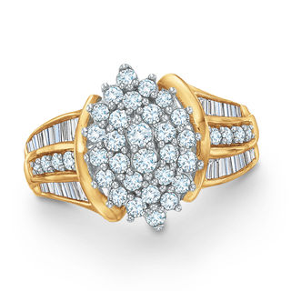 Previously Owned - 1.00 CT. T.W. Diamond Marquise Cluster Ring in 10K Gold|Peoples Jewellers