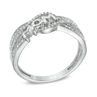 Previously Owned - 0.20 CT. T.W. Diamond "MOM" Ring in Sterling Silver|Peoples Jewellers