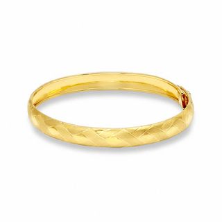 Previously Owned -  8.0mm Flexible X Bangle in 10K Gold - 8.0"|Peoples Jewellers