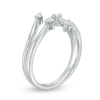 Previously Owned - 0.25 CT. T.W. Diamond Four Stone Bypass Ring in 10K White Gold|Peoples Jewellers