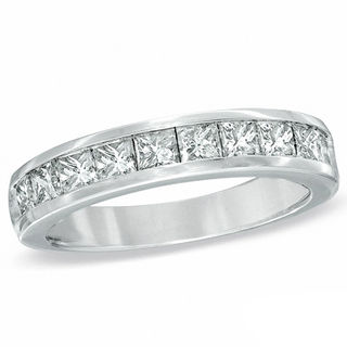 Previously Owned - 1.00 CT. T.W.   Princess-Cut Diamond Anniversary Band in 14K White Gold (I/I1)|Peoples Jewellers