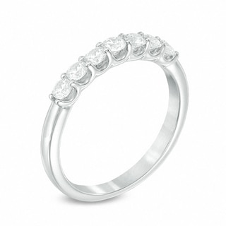 Previously Owned -  0.50 CT. T.W. Diamond Seven Stone Band in 14K White Gold (I/I1)|Peoples Jewellers