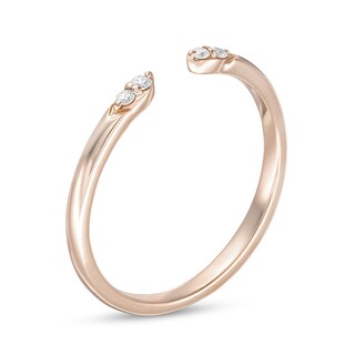 Previously Owned - 0.04 CT. T.W. Diamond Open Band in 10K Rose Gold|Peoples Jewellers