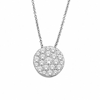Previously Owned - 0.25 CT. T.W. Diamond Carnation Pendant in 10K White Gold|Peoples Jewellers