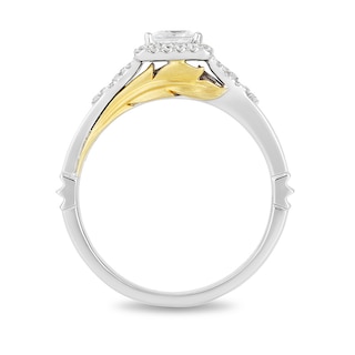 Previously Owned - Enchanted Disney Pocahontas 0.69 CT. T.W. Princess-Cut Diamond Engagement Ring in 14K Two-Tone Gold|Peoples Jewellers