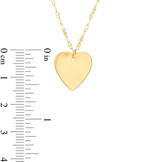 Previously Owned - Polished Heart Disc Necklace in 10K Gold|Peoples Jewellers