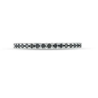 Previously Owned - 0.145 CT. T.W. Black Diamond Band in 10K White Gold|Peoples Jewellers