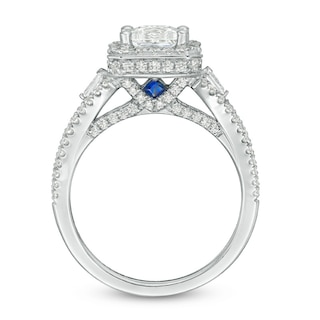 Previously Owned - Vera Wang Love Collection 1.69 CT. T.W. Diamond Frame Engagement Ring in 14K White Gold (I/SI2)|Peoples Jewellers