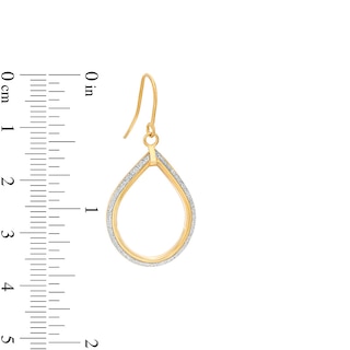 Previously Owned - Italian Gold Glitter Enamel Teardrop Earrings in 14K Gold|Peoples Jewellers