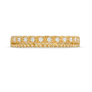 Previously Owned - 0.09 CT. T.W. Diamond Vintage-Style Double Row Anniversary Band in 10K Gold|Peoples Jewellers