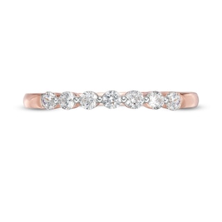Previously Owned - 0.23 CT. T.W. Diamond Seven Stone Anniversary Band in 10K Rose Gold|Peoples Jewellers