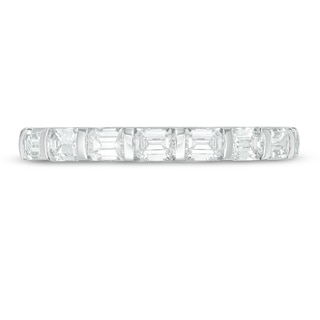 Previously Owned Vera Wang Love Collection 0.69 CT. T.W. Emerald-Cut Diamond Band in 14K White Gold (I/SI2)|Peoples Jewellers