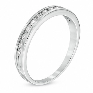 Previously Owned - 0.25 CT. T.W. Diamond Channel Band in 10K White Gold|Peoples Jewellers