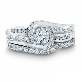 Previously Owned - 1.00 CT. T.W.  Diamond Bridal Set in 14K White Gold (H-1/I1)|Peoples Jewellers