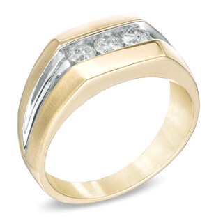 Previously Owned - Men's 0.50 CT. T.W. Diamond Three Stone Ring in 10K Gold|Peoples Jewellers