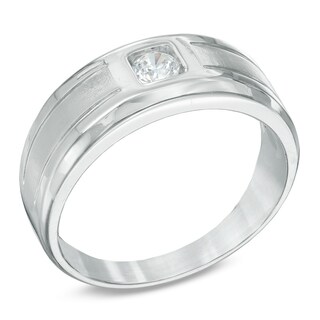 Previously Owned - Men's 0.23 CT. Diamond Solitaire Ring in 10K White Gold|Peoples Jewellers