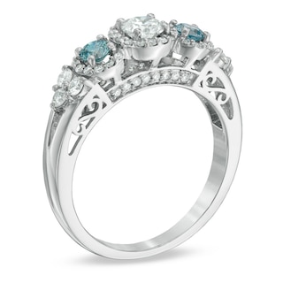 Previously Owned - 1.00 CT. T.W.  Diamond Three Stone Engagement Ring in 14K White Gold (I/I2)|Peoples Jewellers