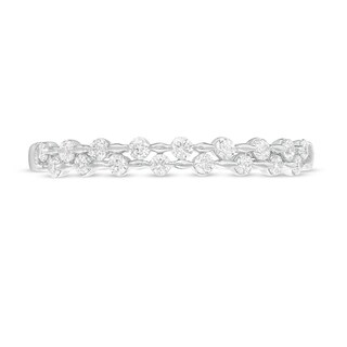 Previously Owned - 0.25 CT. T.W. Diamond Double Row Band in 10K White Gold|Peoples Jewellers