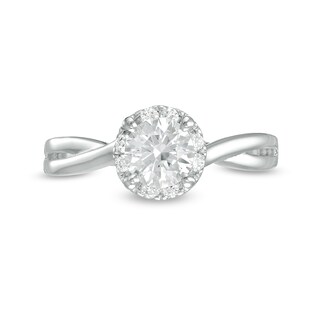 Previously Owned - 1.00 CT. T.W. Diamond Split Shank Engagement Ring in 14K White Gold (J/I3)|Peoples Jewellers