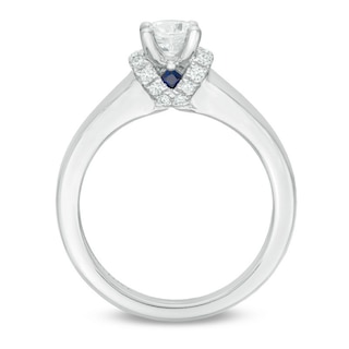 Previously Owned - Vera Wang Love Collection 0.58 CT. T.W. Diamond Solitaire Collar Engagement Ring in 14K White Gold|Peoples Jewellers