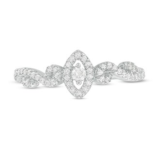 Previously Owned - 0.23 CT. T.W. Diamond Marquise Frame Promise Ring in 10K White Gold|Peoples Jewellers